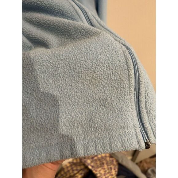 Patagonia Synchilla Women’s Medium Light Blue Baby Blue Glitter Fleece Jacket - Picture 3 of 8